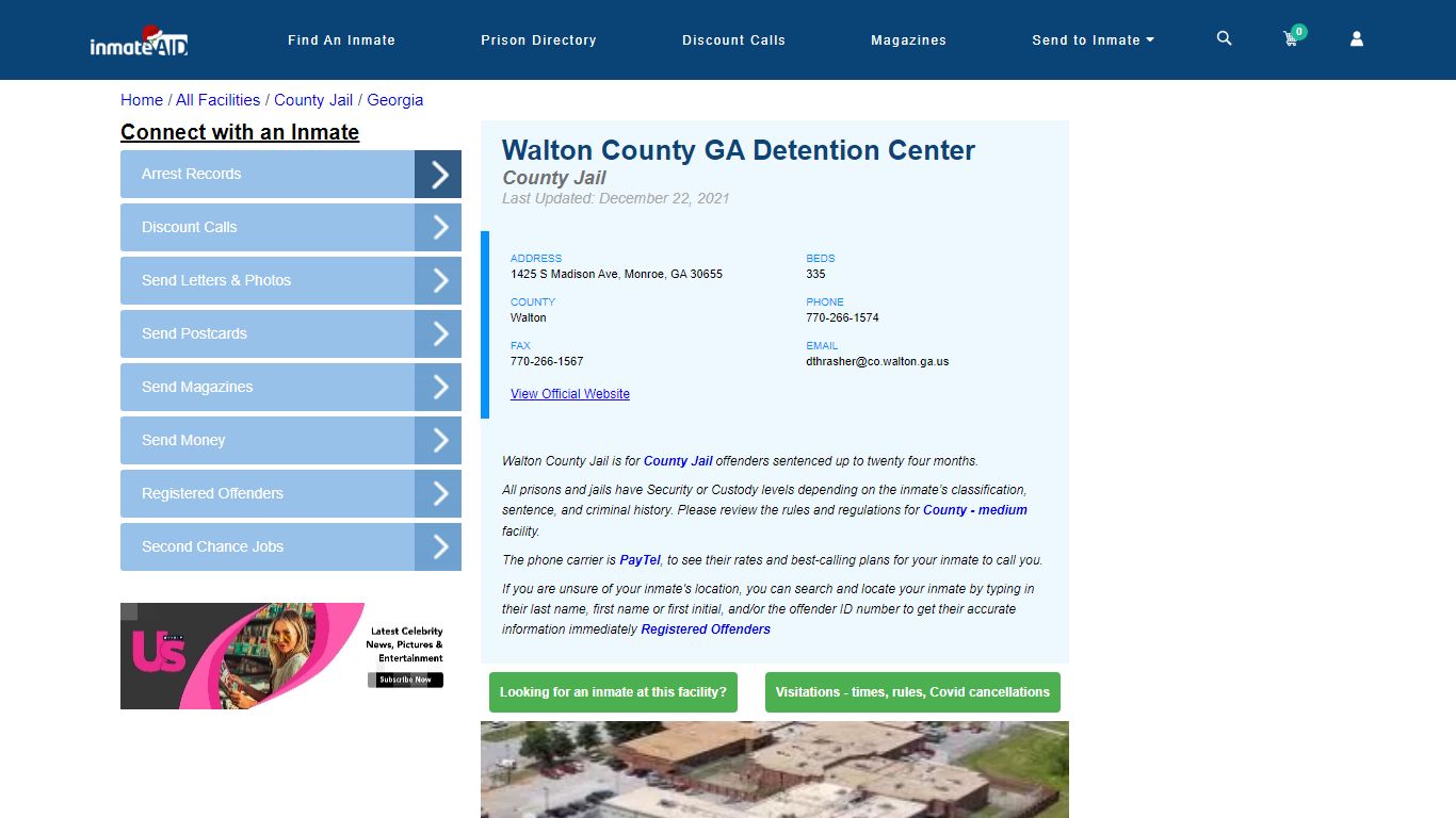 Walton County GA Detention Center - Inmate Locator - Monroe, GA